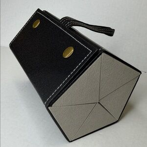 Black and Gray Geometric Travel Case for Glasses